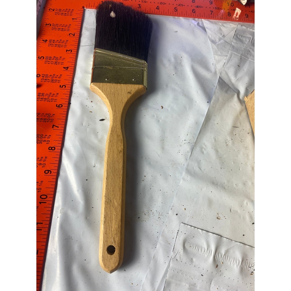 Unbranded 2.5 Inch Angled Sash Paint Brush Wood Handle Black Bristles‎